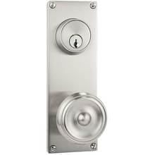Emtek 8012MEUS19 - Dummy Pair Keyed, Sideplate Locksets Modern 3-5/8, Merrimack Lever, US19