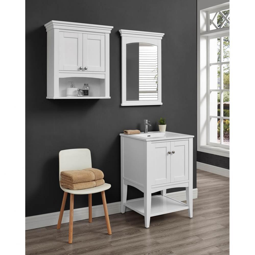 Shaker Americana 24'' Open Shelf Vanity - Polar White