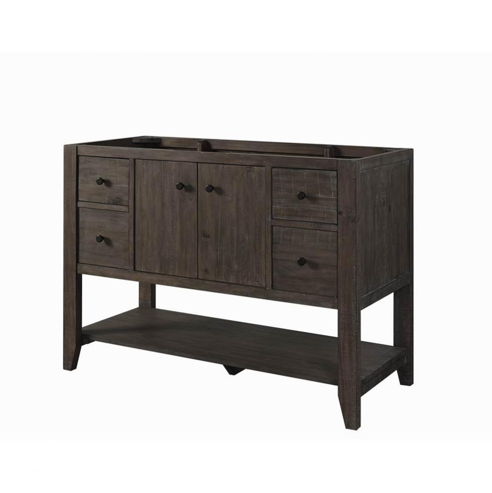 River View 48'' Open Shelf Vanity - Coffee Bean