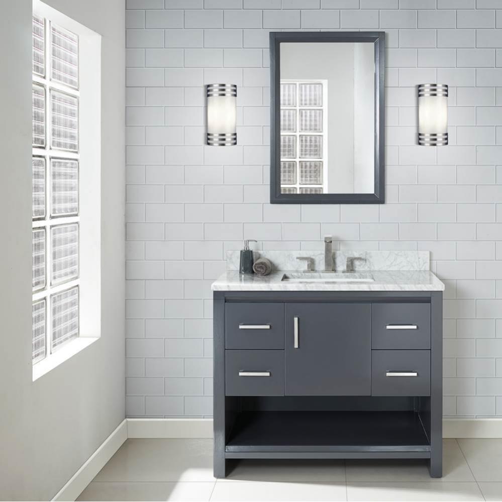 Studio One 42'' Vanity In Glossy Pewter