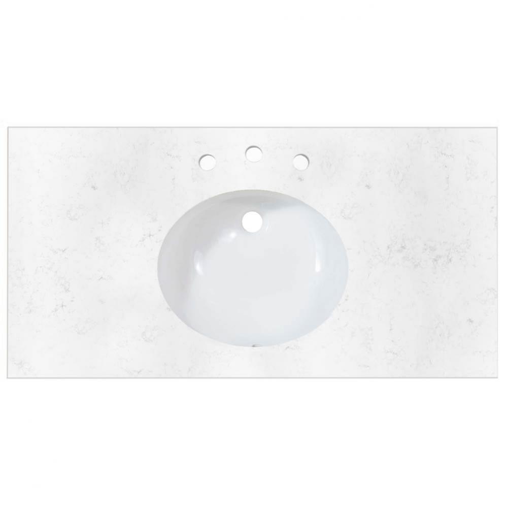 2cm (3/4'') 43'' Carrera (CQ) Quartz Top - 8'' widespread