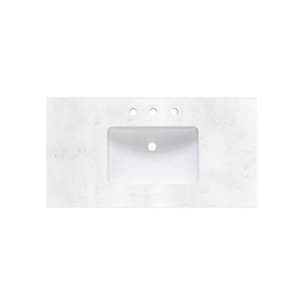 2cm (3/4'') 43'' Carrera (CQ) Quartz Top - 8'' widespread