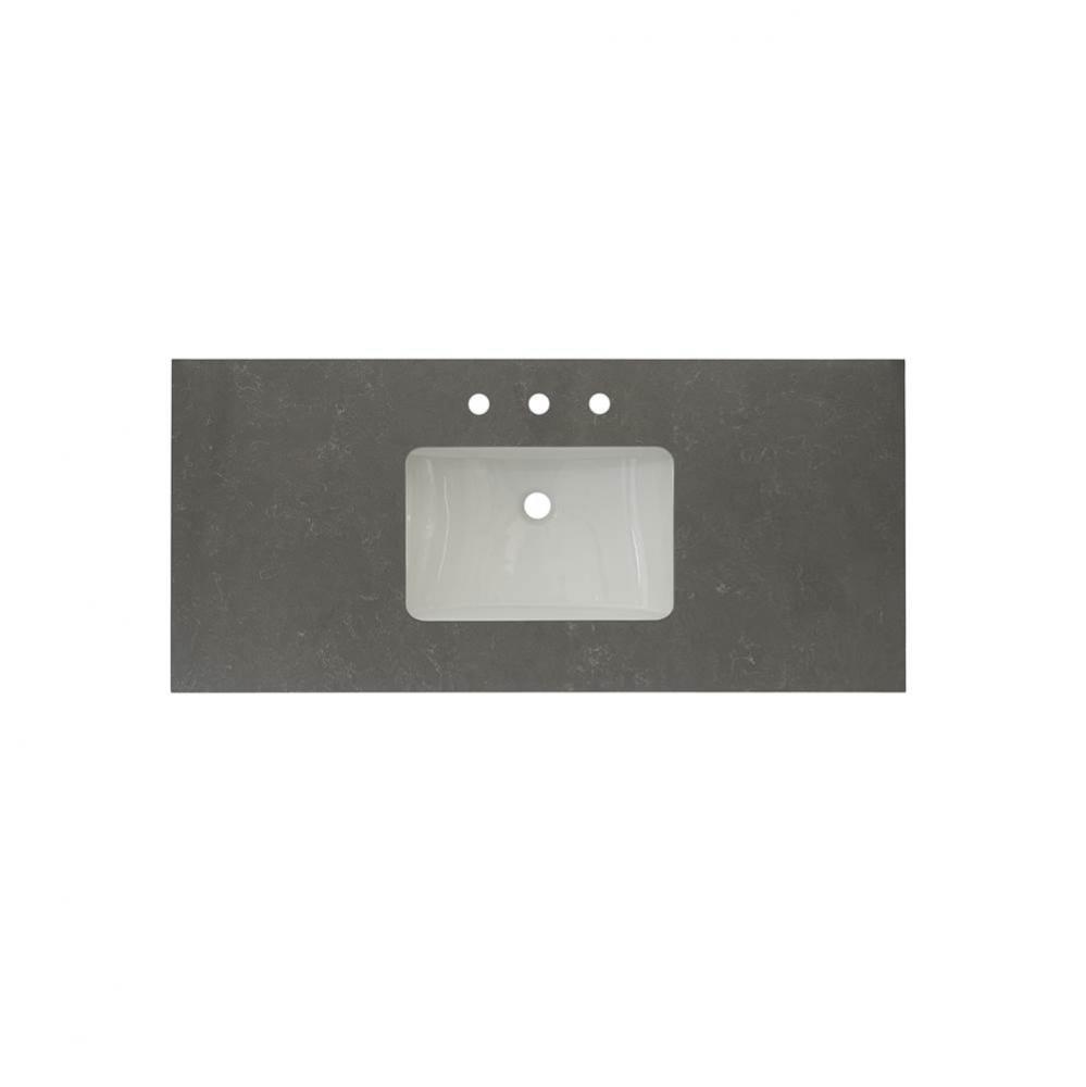 2cm (3/4'') 49'' Spectre Gray (SG) Quartz Top - 8'' widespread