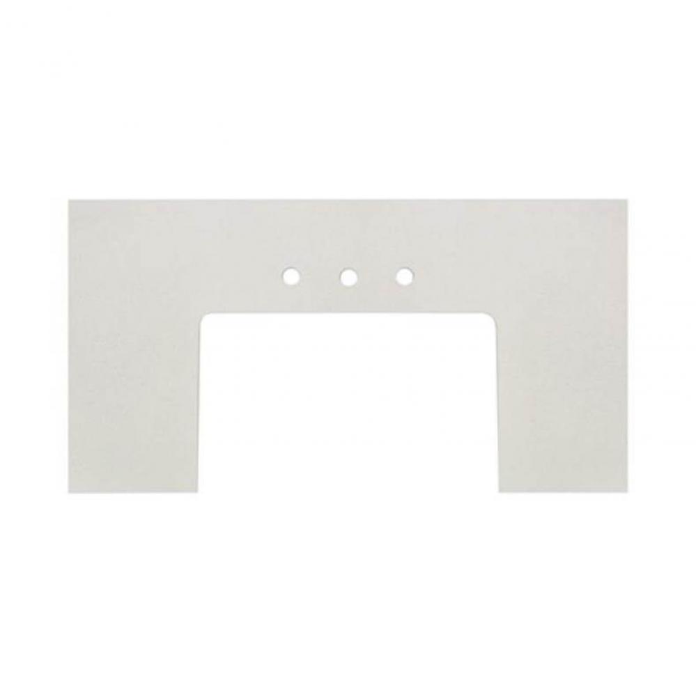 3cm (1-1/4'') 37.5x23'' Blizzard (BZ) Quartz Farmhouse Top - 8'' wid