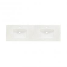 Fairmont Designs TQ-S7222DCQ8 - 2inch - 72'' Double Bowl Carrera (CQ) Quartz Top - 8'' widespread