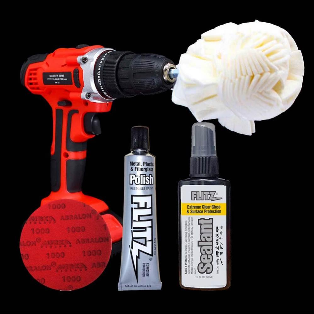 1 Each: 3'' Buffball, 1.76Oz Polish, 1.7Oz Sealant, Abrasive Disc (1000 Grit) In Polybag