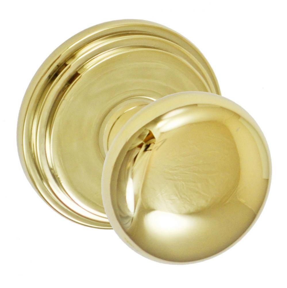 Half-Round Knob with Stepped  Rose Privacy Set in PVD