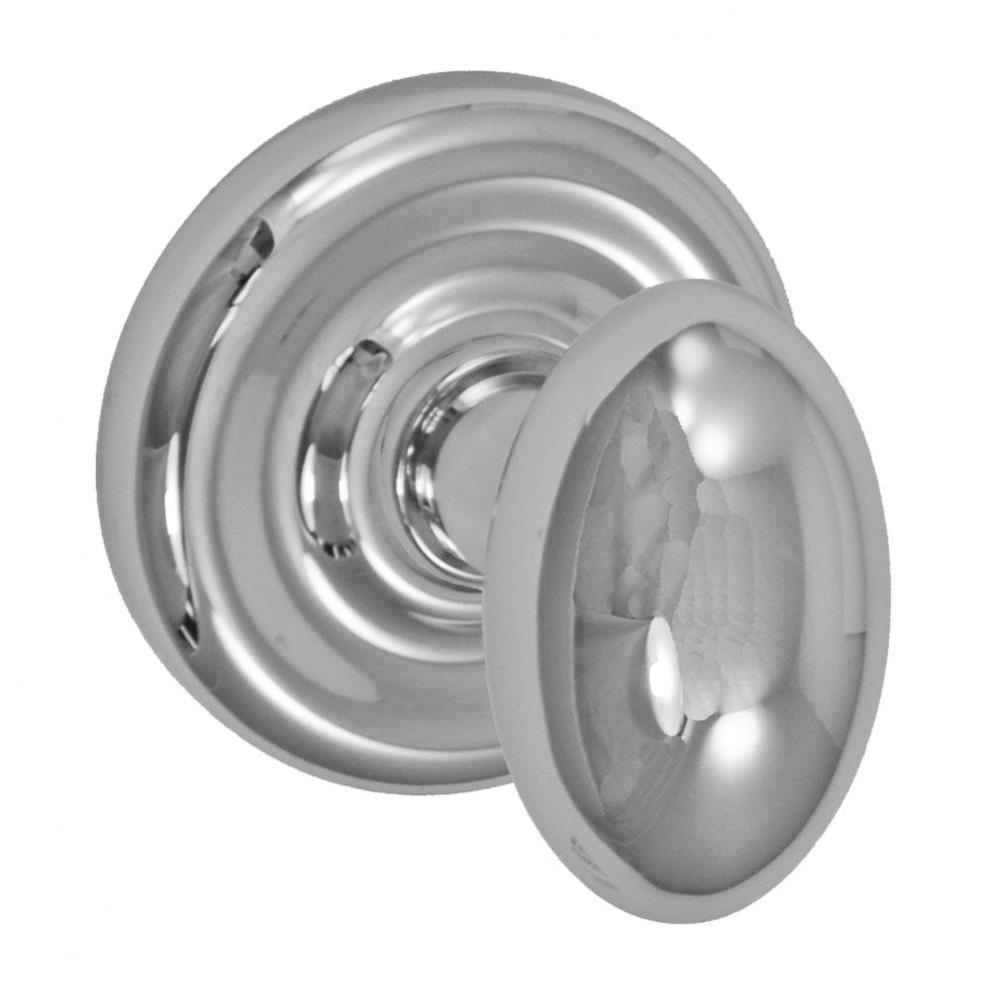 Egg Knob with Contoured Radius Rose Passage Set in Polished