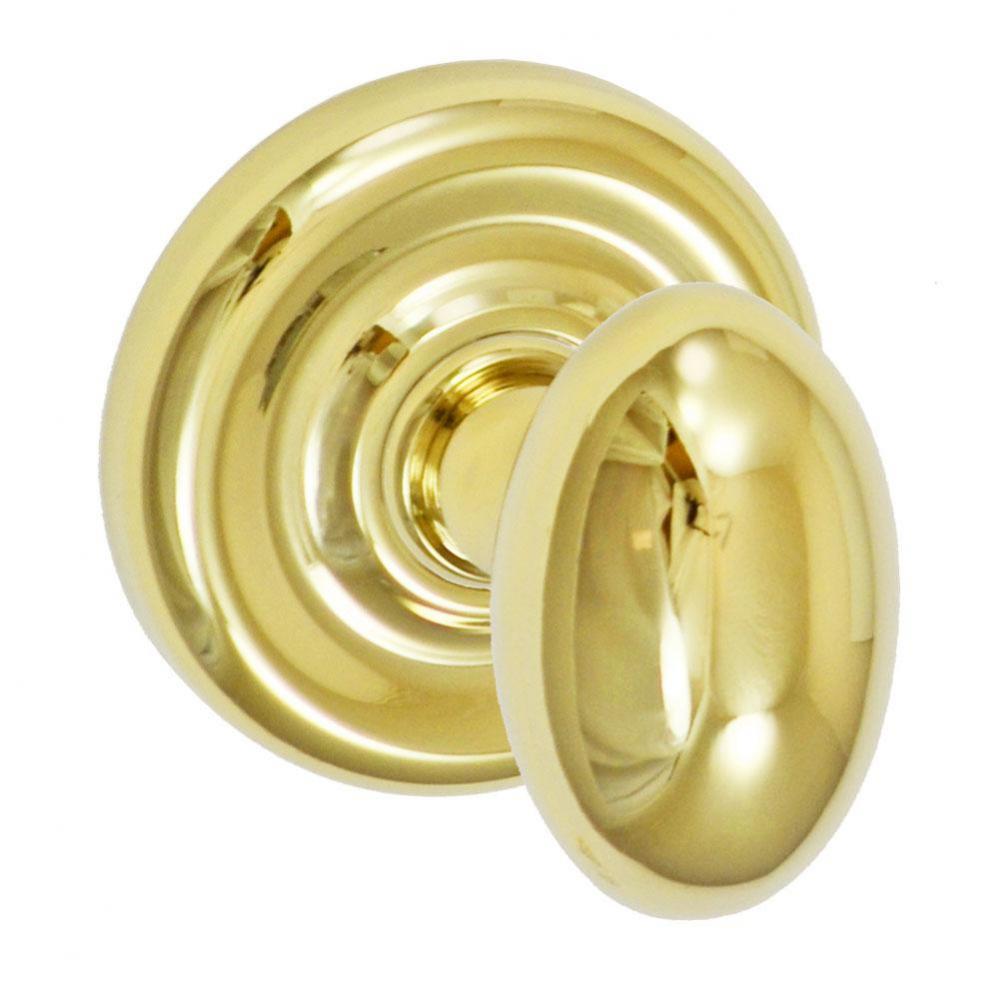 Egg Knob with Contoured Radius Rose Privacy Set in PVD