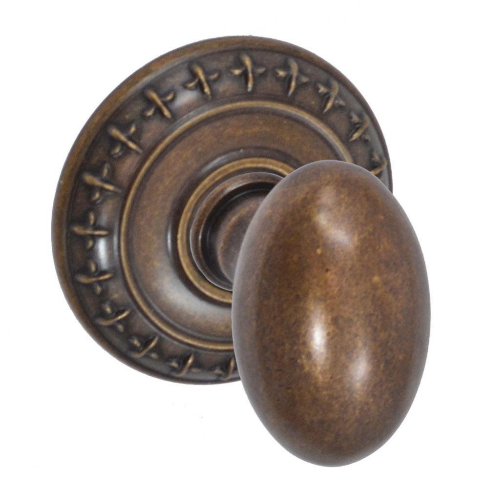 Egg Knob with St. Charles Rose Dummy Single in Medium