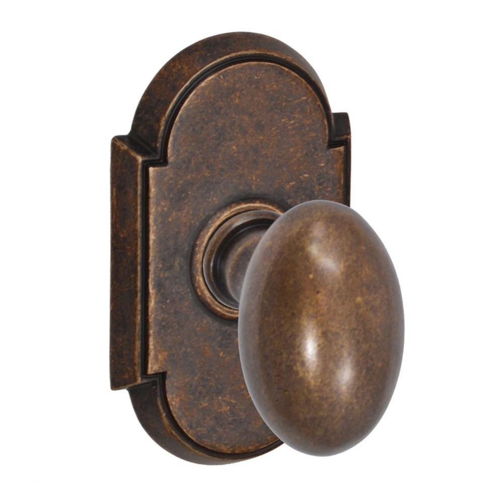 Egg Knob with Tarvos Rose Privacy Set in Medium