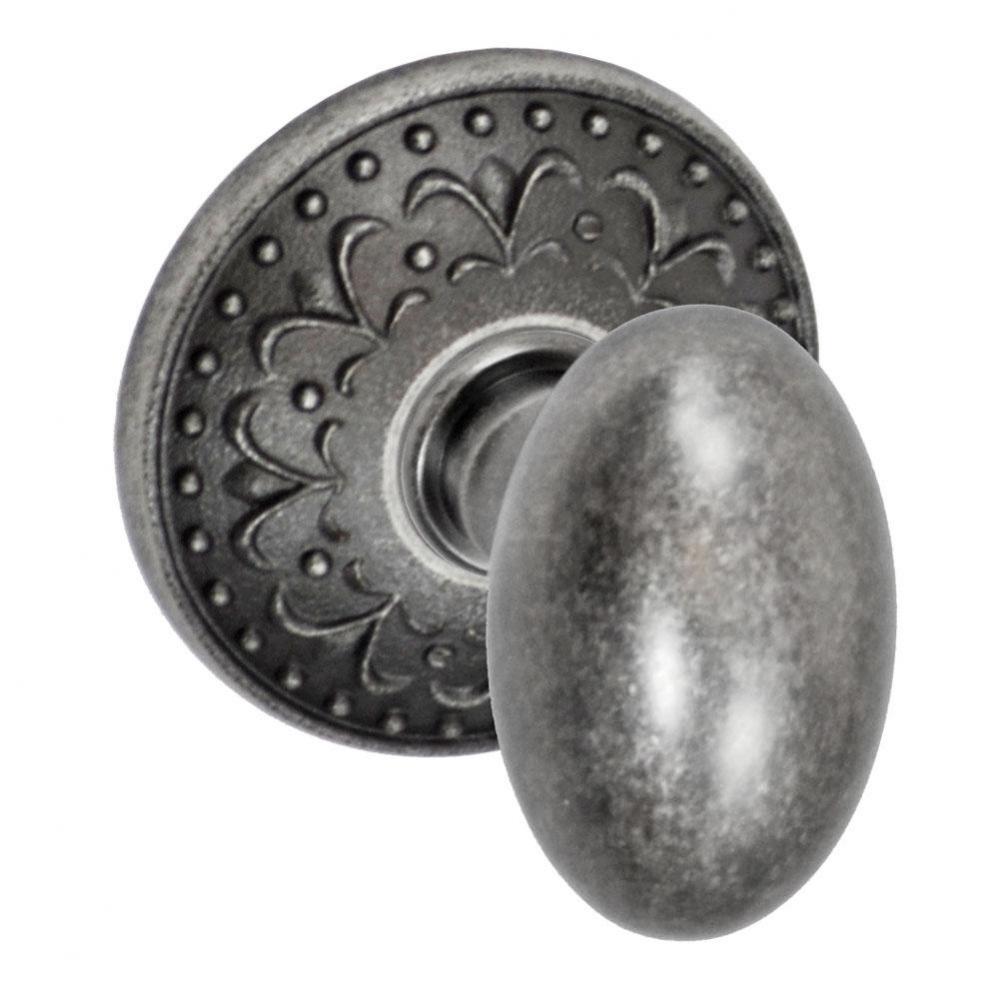 Egg Knob with Venice  Rose Dummy Single in Antique