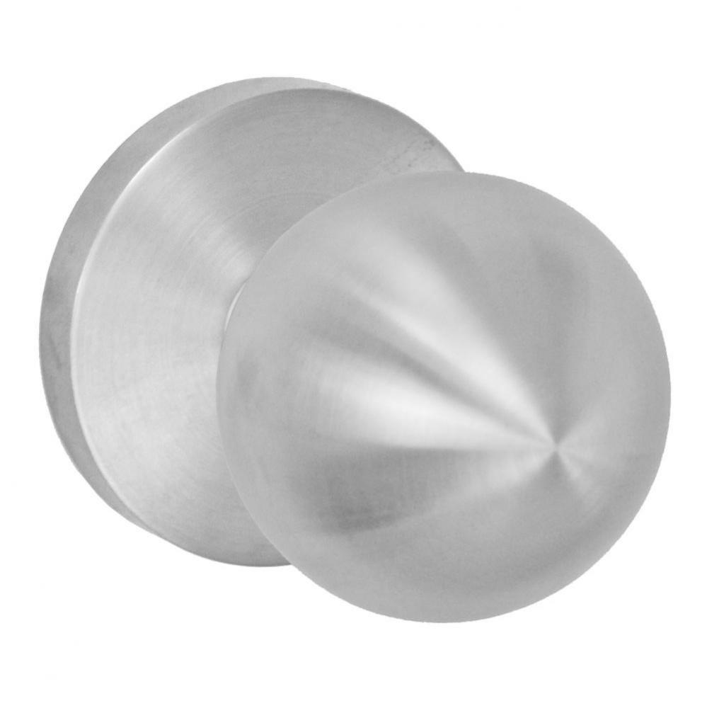 3060 Knob with Contemporary Rose Privacy Set in Brushed Stainless