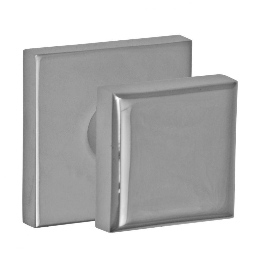 3050 Knob with Square Rose Dummy Single in Polished Stainless