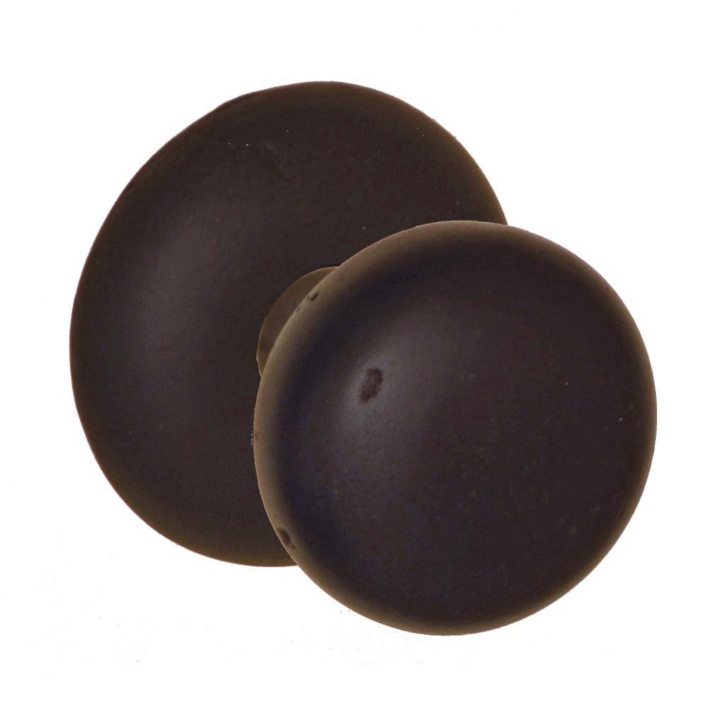 Sandcast Bronze Half-Round Knob with Sandcast Bronze Round Radius Rose Dummy Single in Dark