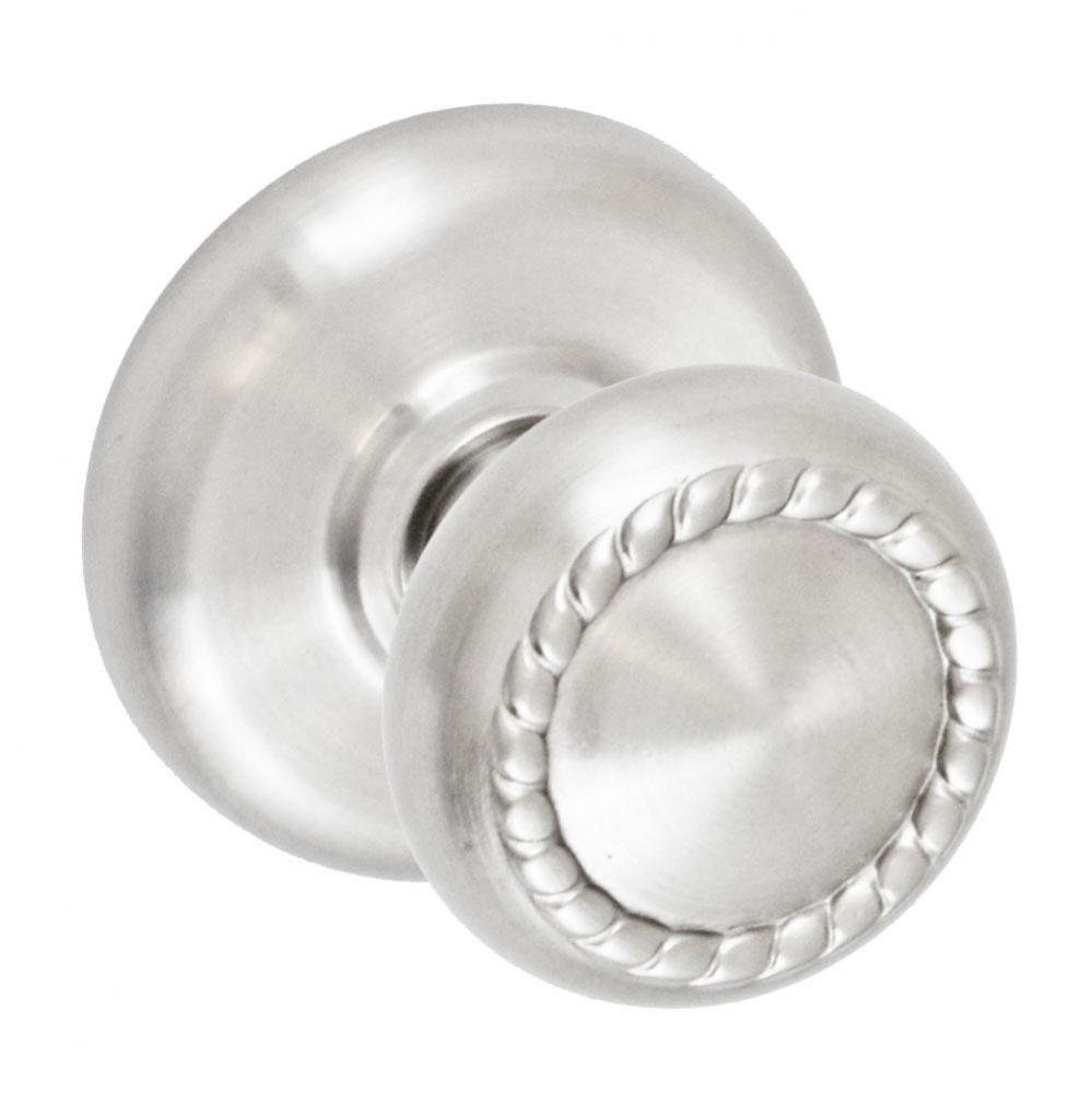 Rope Knob with Radius  Rose Dummy Single in Brushed