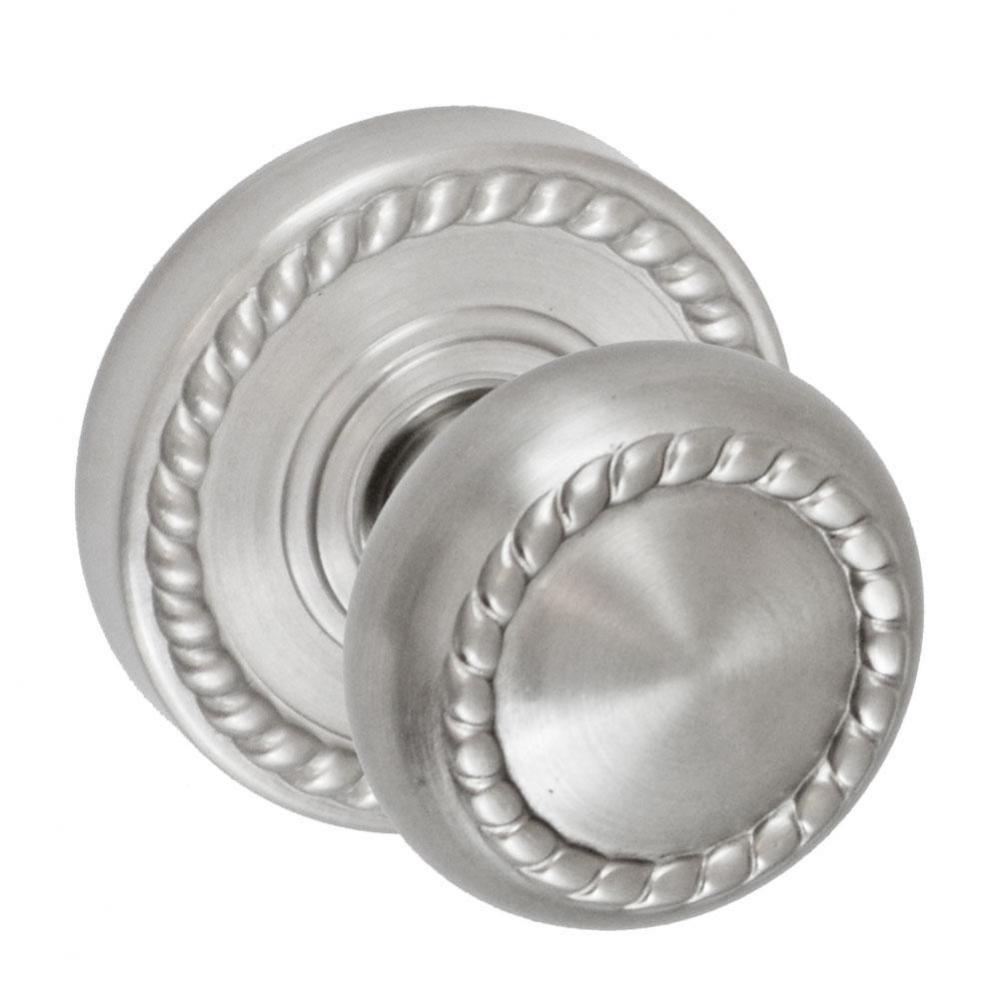 Rope Knob with Rope Rose Dummy Single in Brushed
