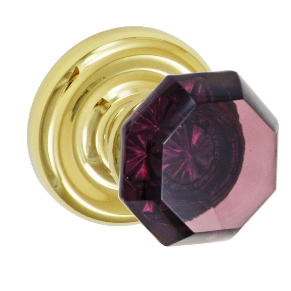 Victorian Violet Knob with Contoured Radius Rose Dummy Single in PVD