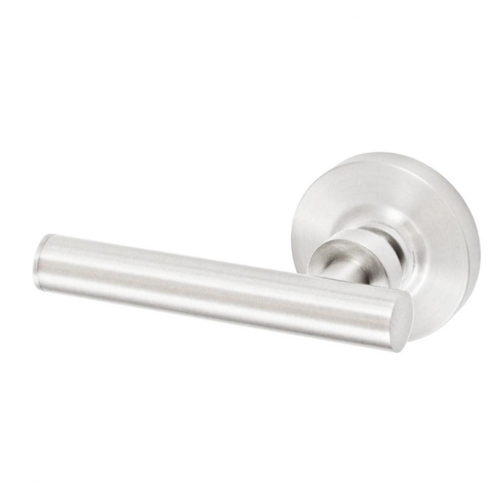 South Beach Lever with Contemporary Rose Privacy Set in Brushed Nickel - Left