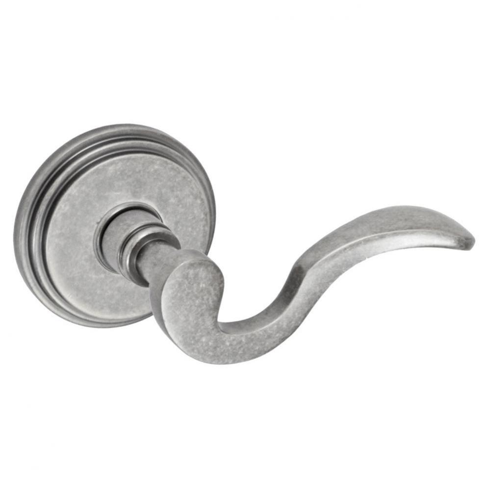 Drop Tail  Lever with Stepped  Rose Dummy Single in Antique Pewter - Right