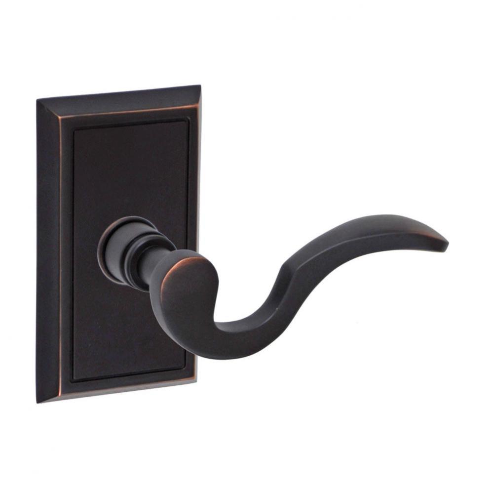 Drop Tail  Lever with Shaker Rose Dummy Single in Oil Rubbed Bronze - Right