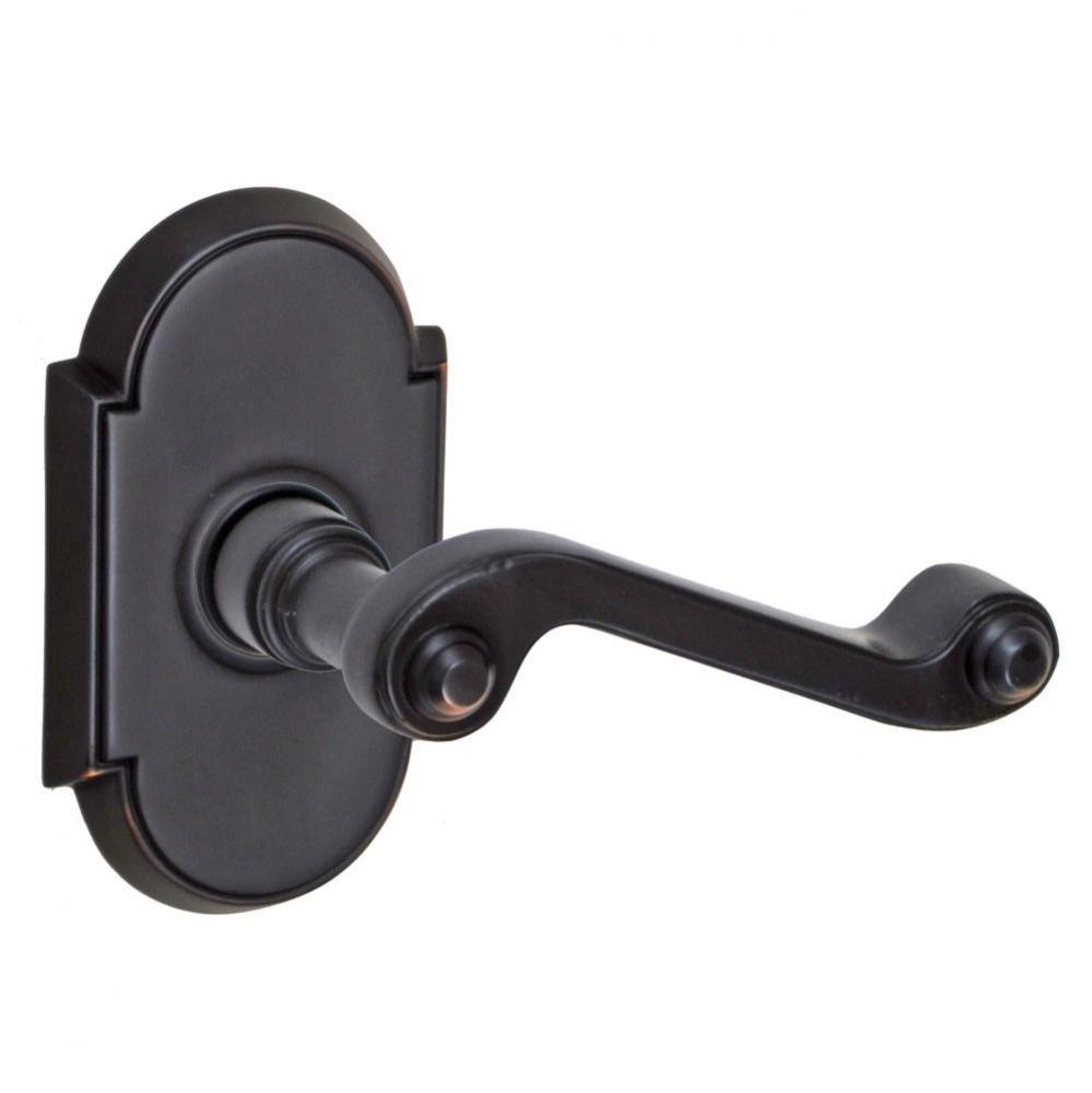 Ornate Lever with Tarvos Rose Dummy Single in Oil Rubbed Bronze - Right
