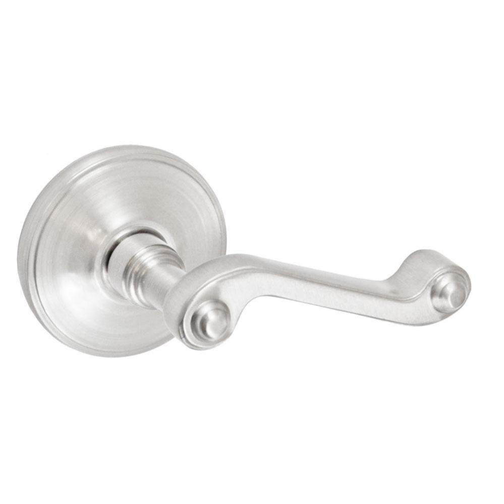 Ornate Lever with Cambridge Rose Dummy Single in Brushed Nickel - Right