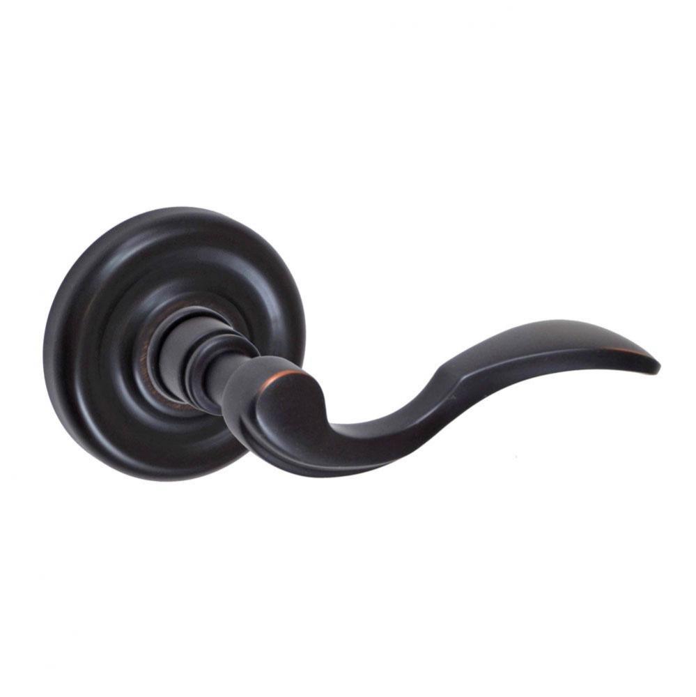 Paddle Lever with Contoured Radius Rose Dummy Single in Oil Rubbed Bronze - Right