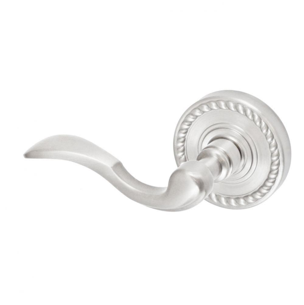 Paddle Lever with Rope Rose Dummy Single in Brushed Nickel - Left
