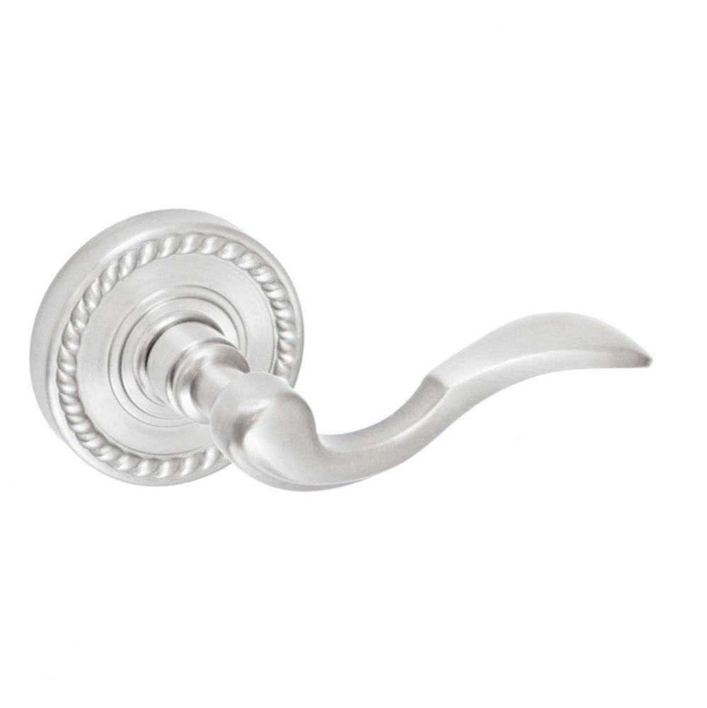 Paddle Lever with Rope Rose Dummy Single in Brushed Nickel - Right