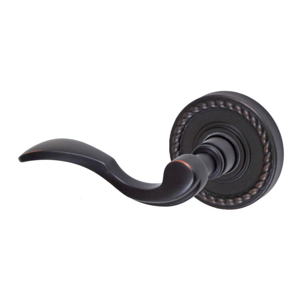 Paddle Lever with Rope Rose Dummy Single in Oil Rubbed Bronze - Left