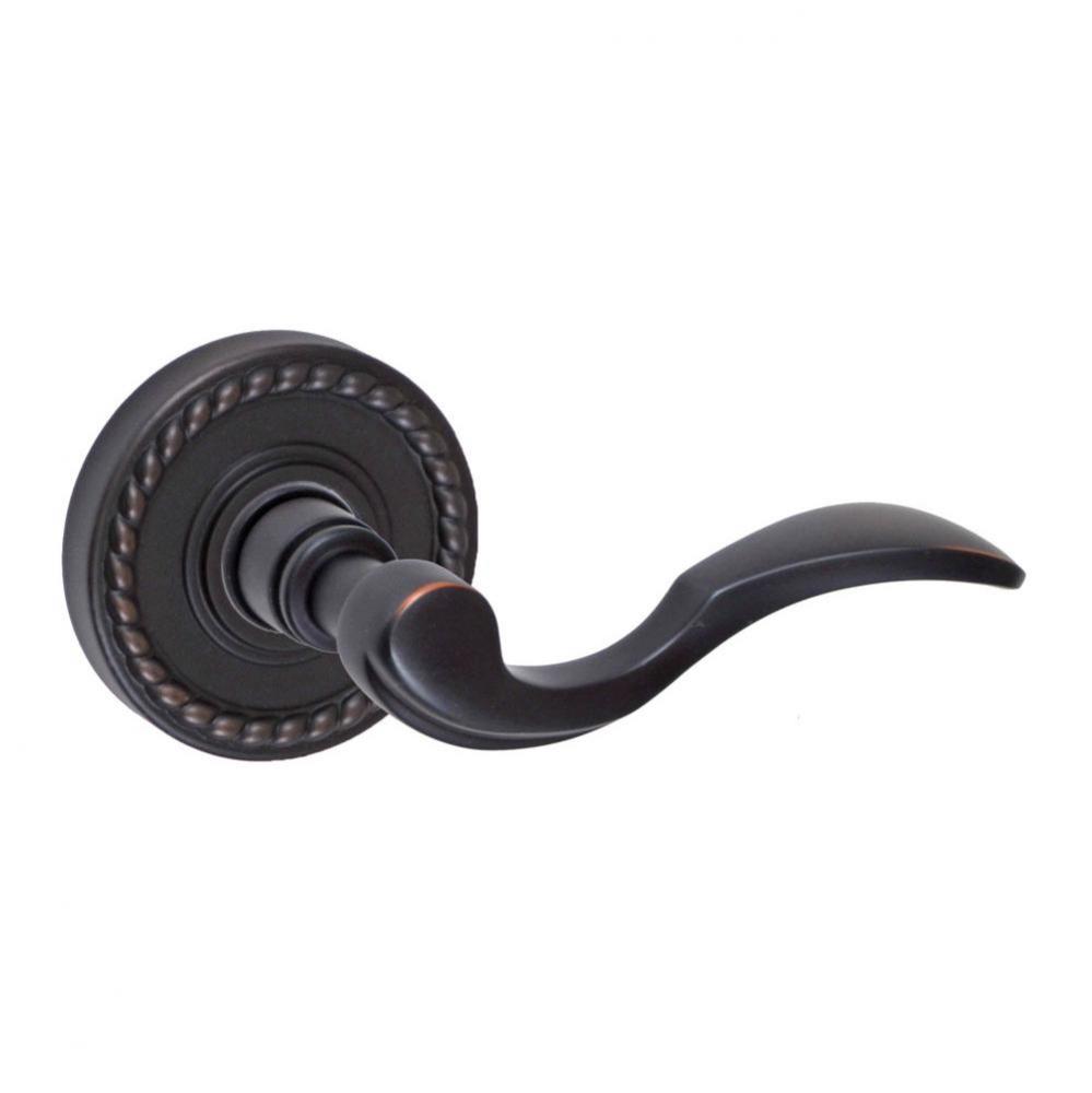 Paddle Lever with Rope Rose Dummy Single in Oil Rubbed Bronze - Right
