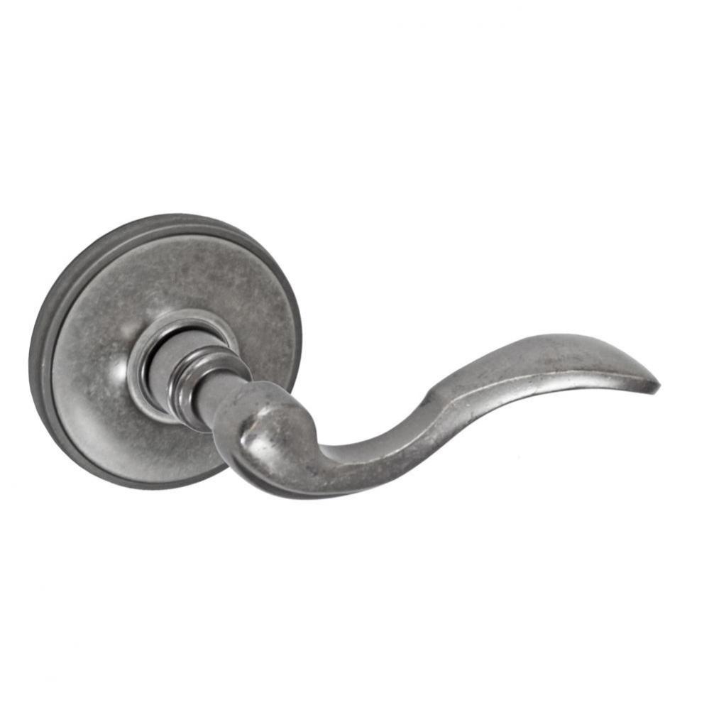Paddle Lever with Cambridge Rose Passage Set in Antique Pewter - Right