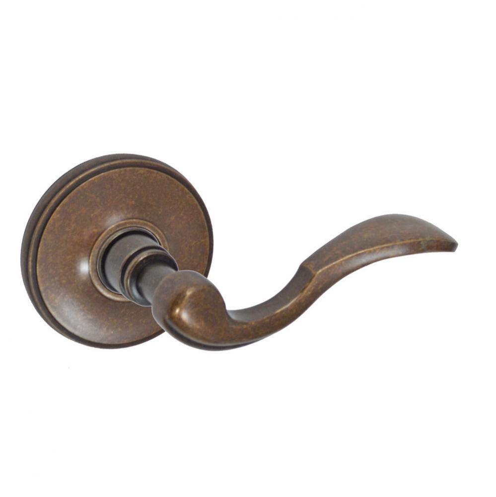 Paddle Lever with Cambridge Rose Dummy Single in Medium Bronze - Right