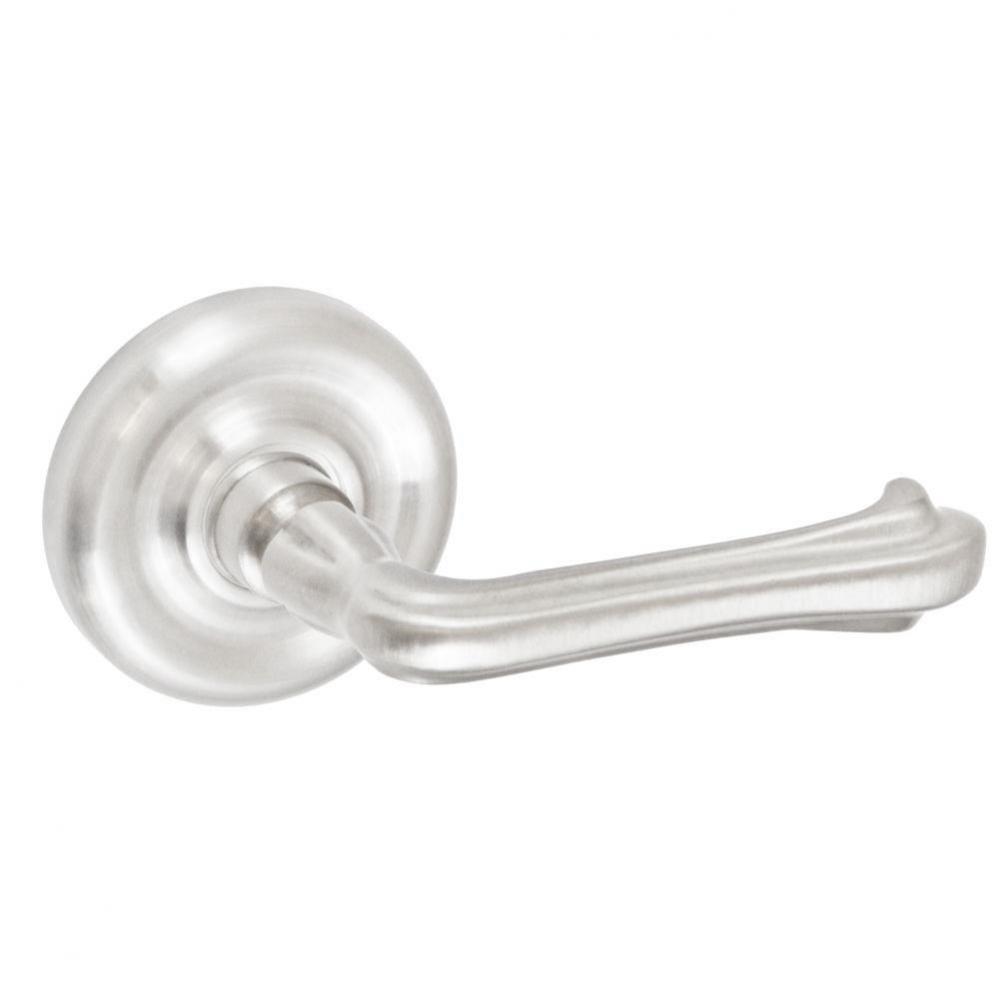 Claw Foot Lever with Contoured Radius Rose Dummy Single in Brushed Nickel - Right