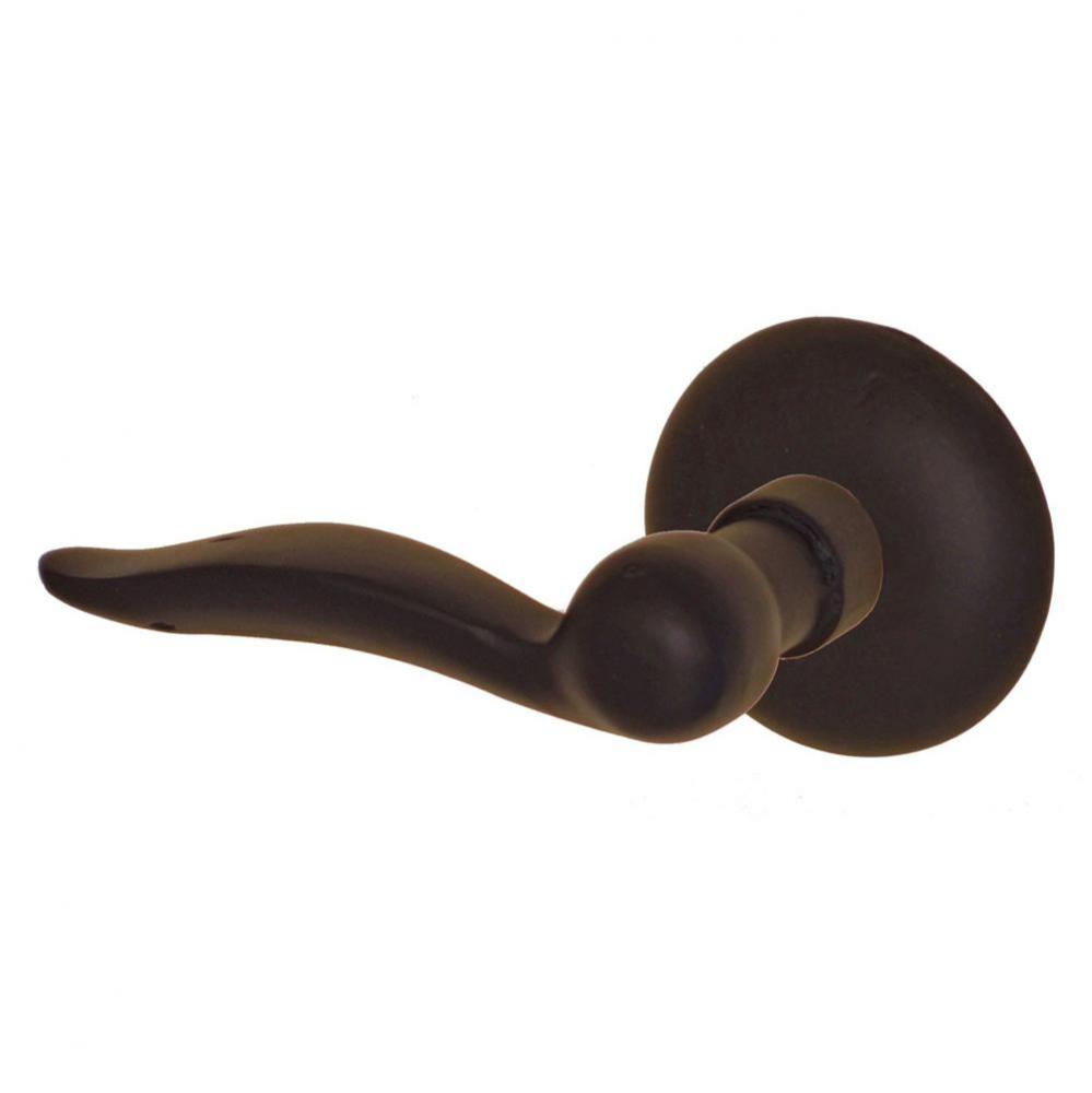 Sandcast Bronze Drop Tail Lever with Sandcast Bronze Round Radius Rose Dummy Single in Dark
