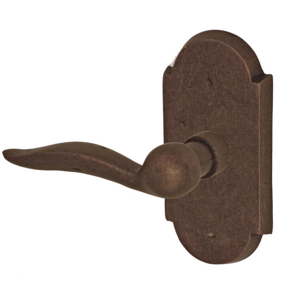 Sandcast Bronze Drop Tail Lever with Sandcast Bronze Large Scalloped Plate Passage Set in