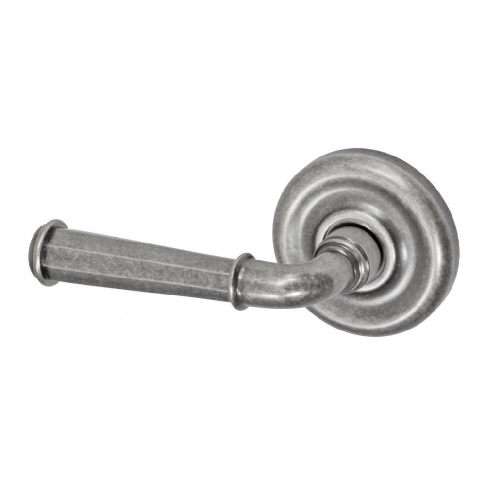 St Charles Lever with Contoured Radius Rose Passage Set in Antique Pewter - Left
