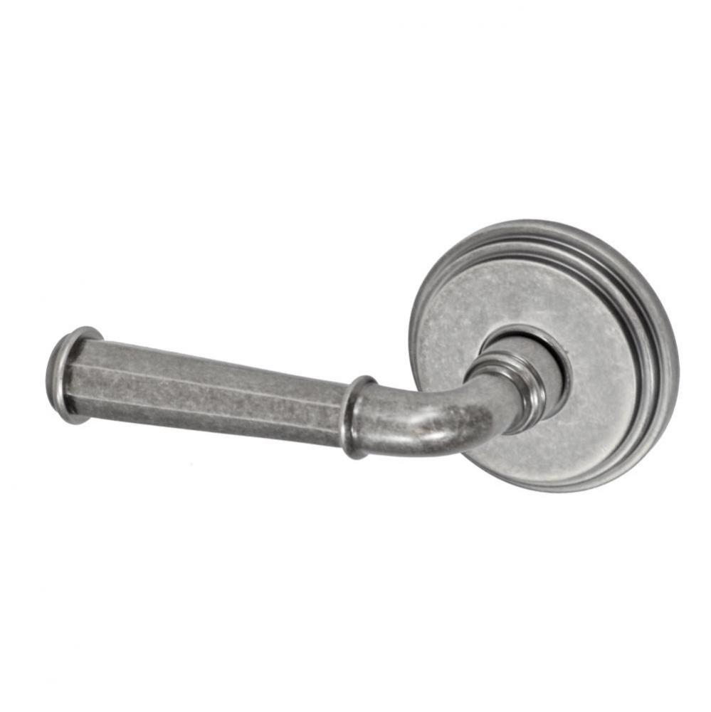 St Charles Lever with Stepped  Rose Dummy Single in Antique Pewter - Left