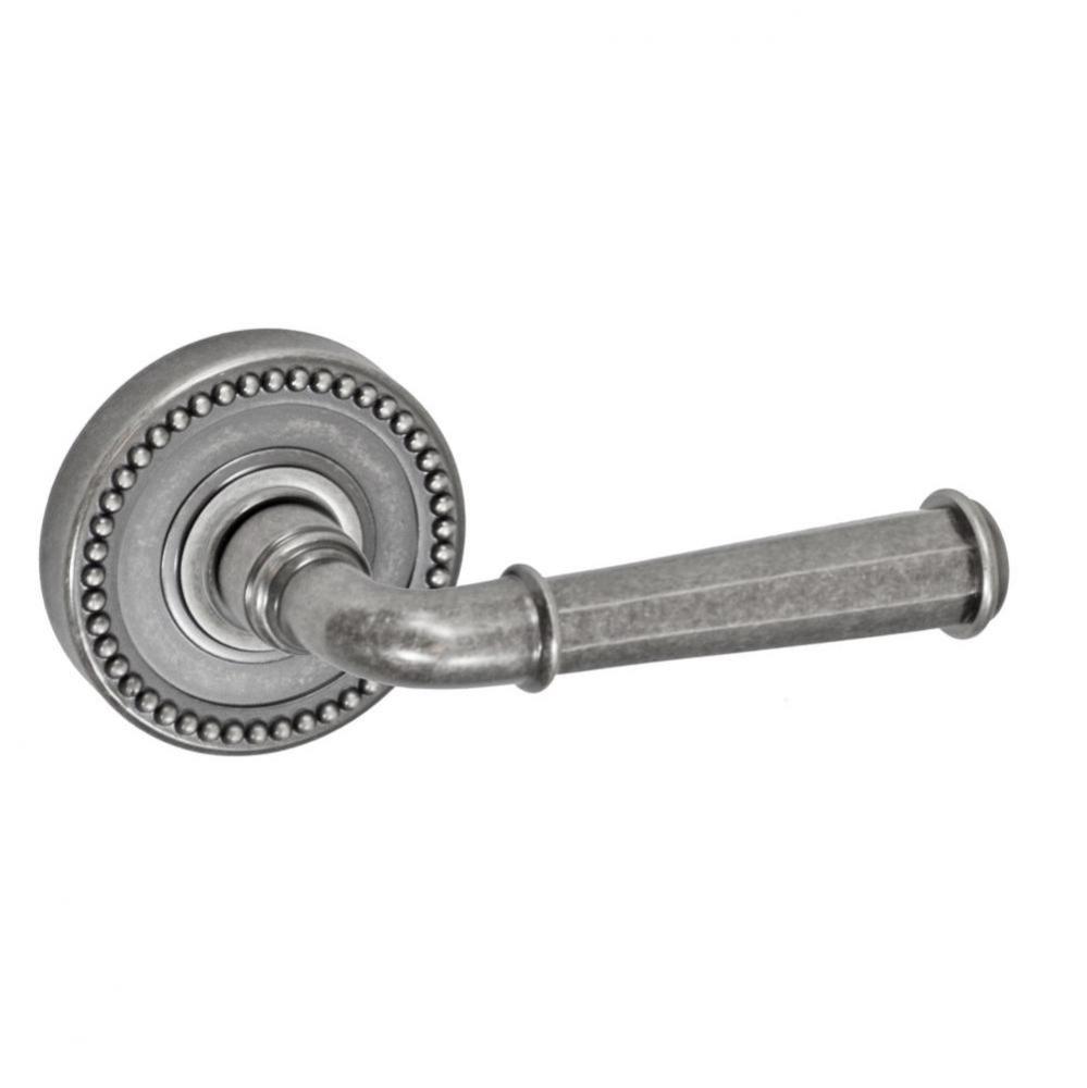 St Charles Lever with Beaded Rose Privacy Set in Antique Pewter - Right