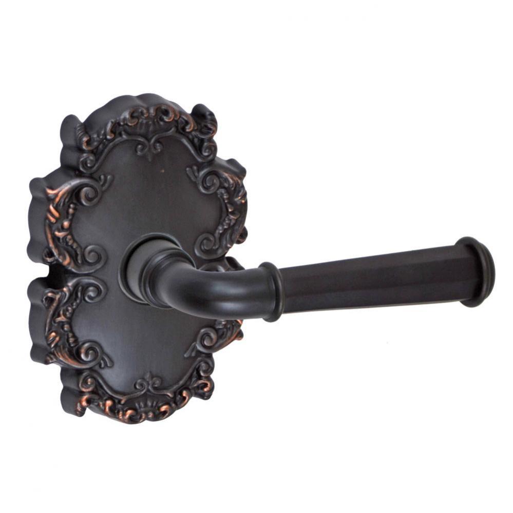 St Charles Lever with Victorian Rose Dummy Single in Oil Rubbed Bronze - Right