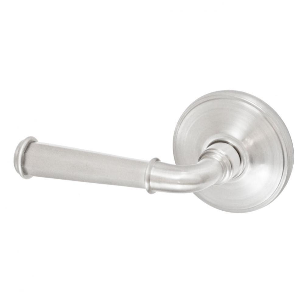 St Charles Lever with Cambridge Rose Passage Set in Brushed Nickel - Left