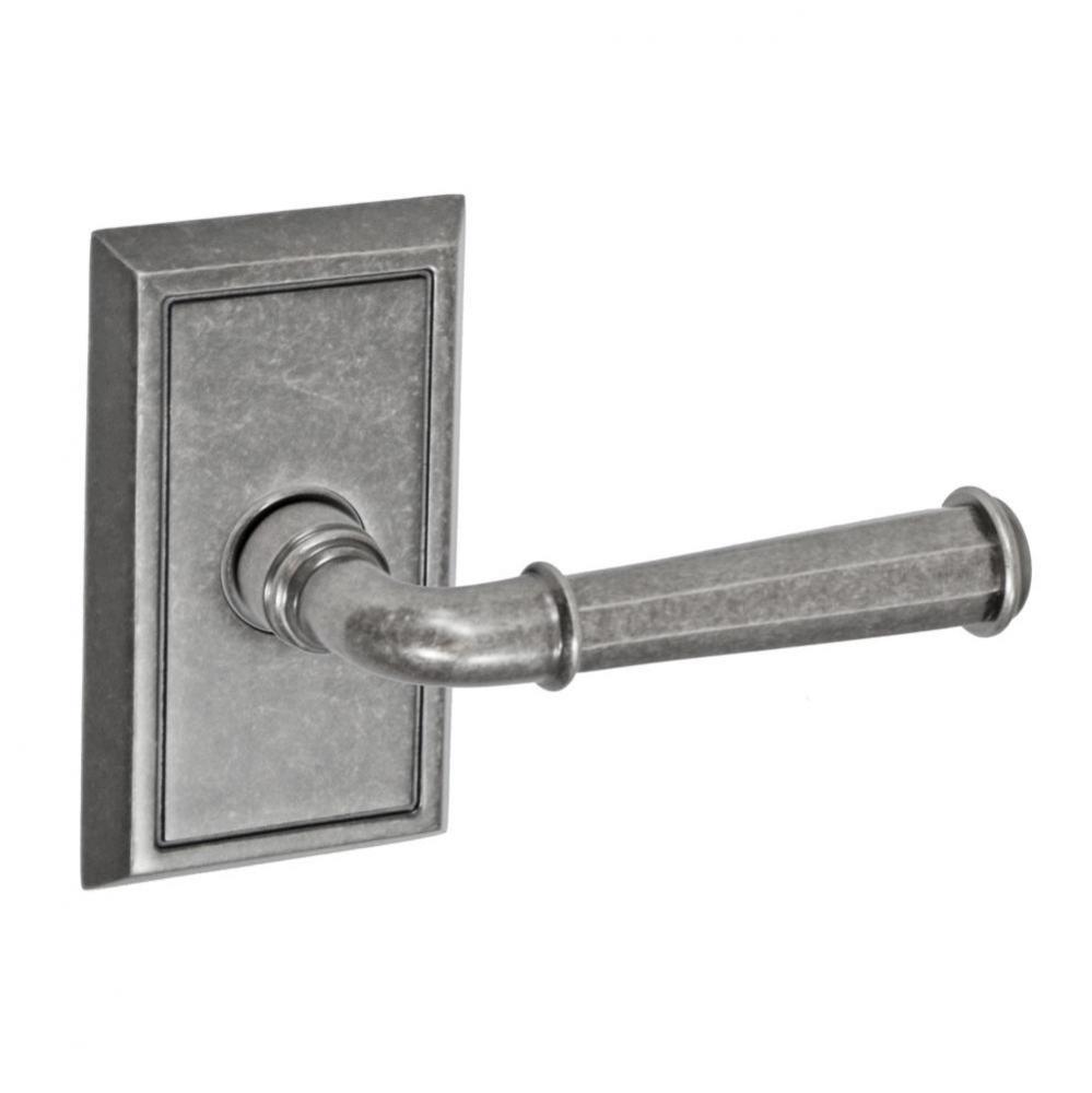 St Charles Lever with Shaker Rose Dummy Single in Antique Pewter - Right
