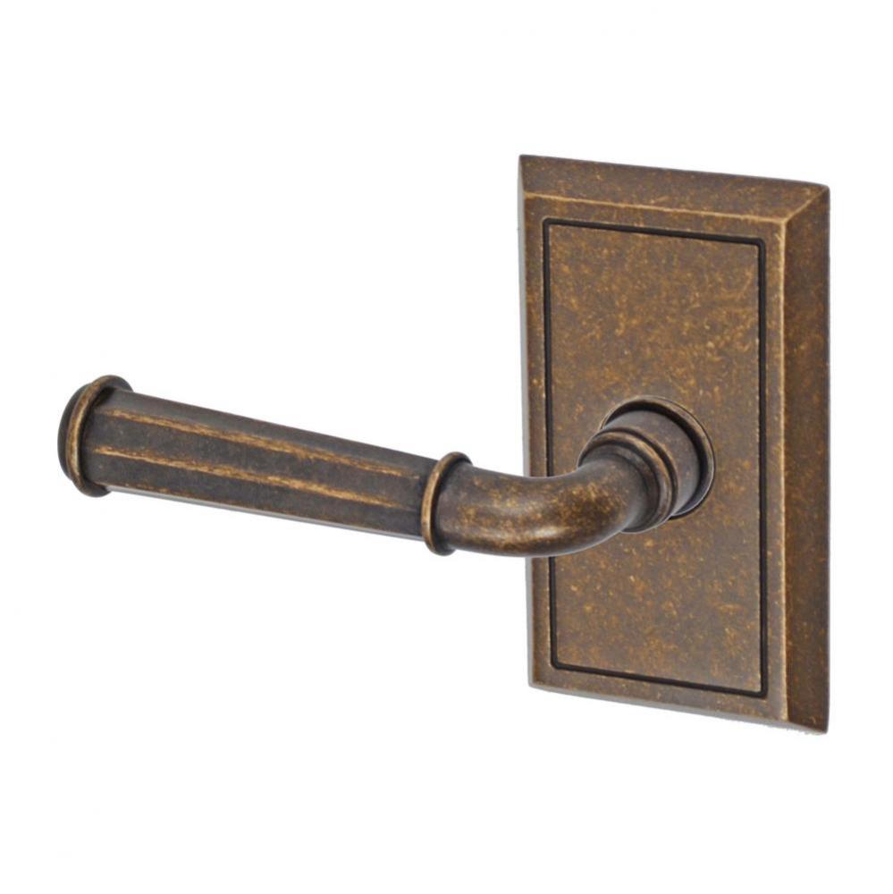 St Charles Lever with Shaker Rose Passage Set in Medium Bronze - Left