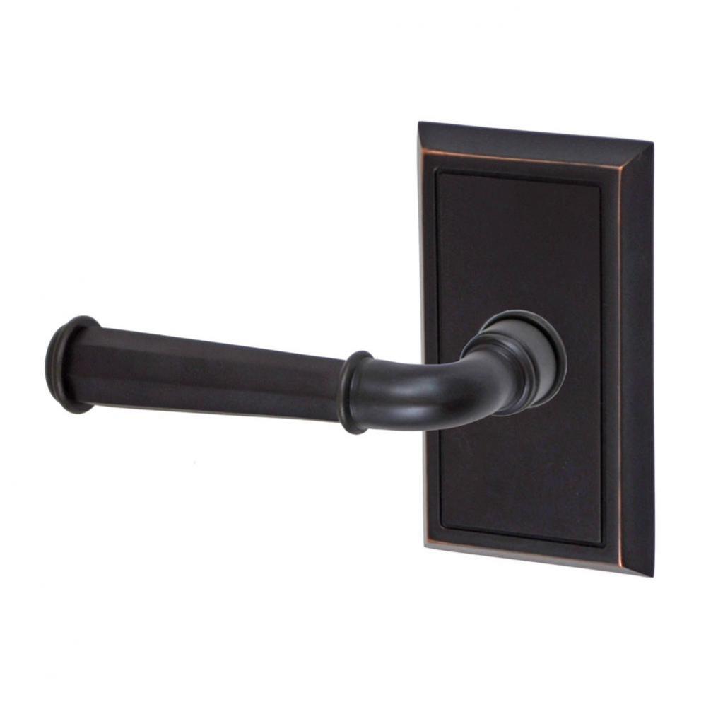 St Charles Lever with Shaker Rose Dummy Single in Oil Rubbed Bronze - Left