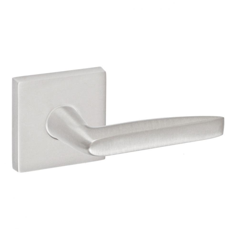 Empire Lever with Square Rose Dummy Single in Brushed Nickel - Right