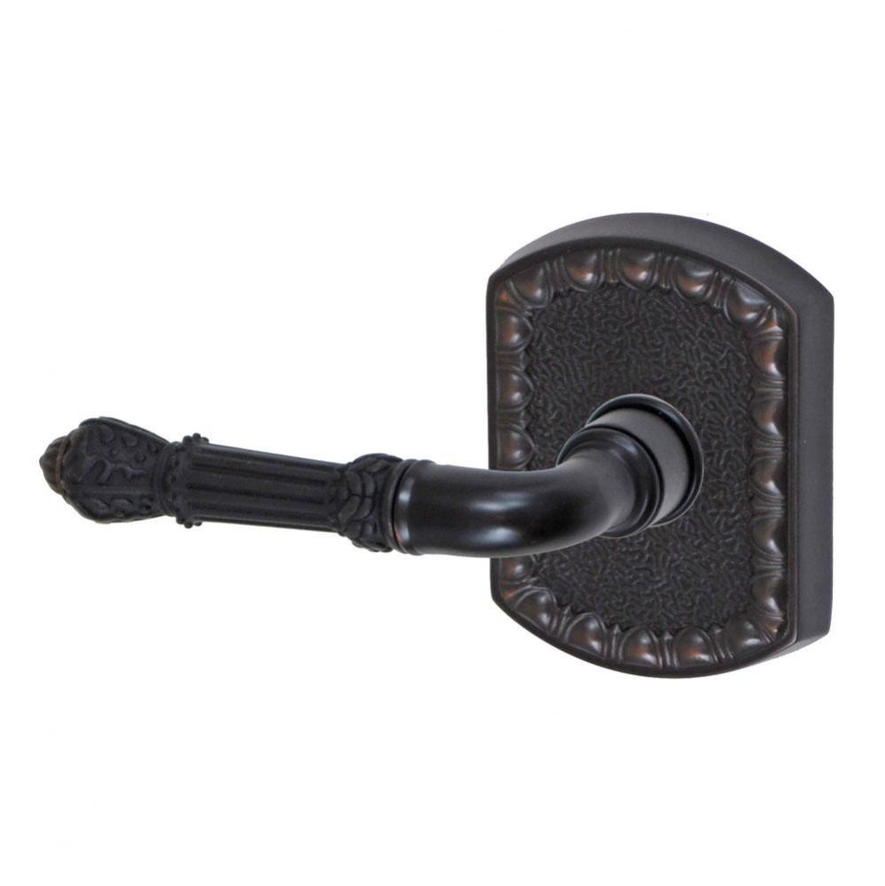 Venetian Lever with Olde World Rose Passage Set in Oil Rubbed Bronze - Left
