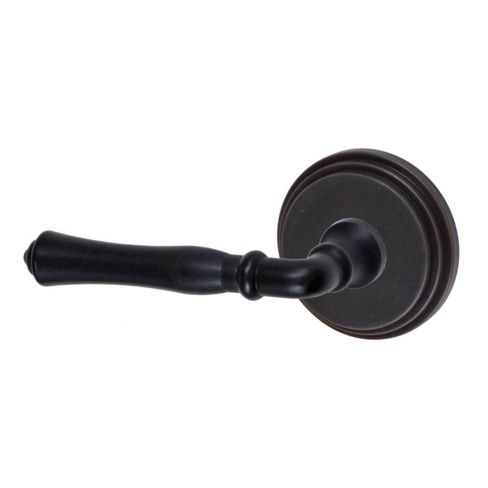 Cape Anne Lever with Stepped  Rose Dummy Single in Oil Rubbed Bronze - Left
