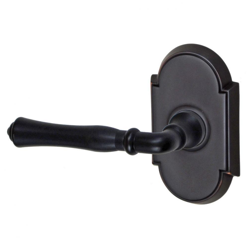 Cape Anne Lever with Tarvos Rose Passage Set in Oil Rubbed Bronze - Left