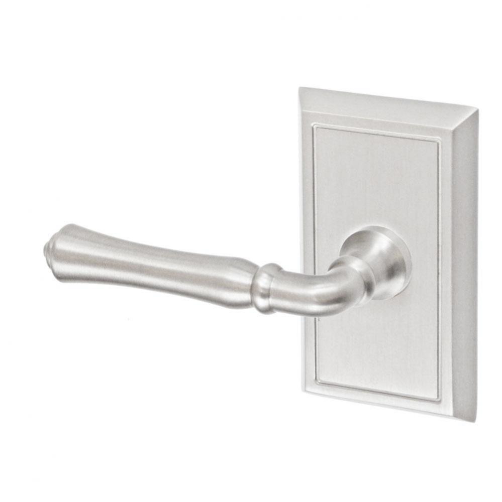 Cape Anne Lever with Shaker Rose Dummy Single in Brushed Nickel - Left